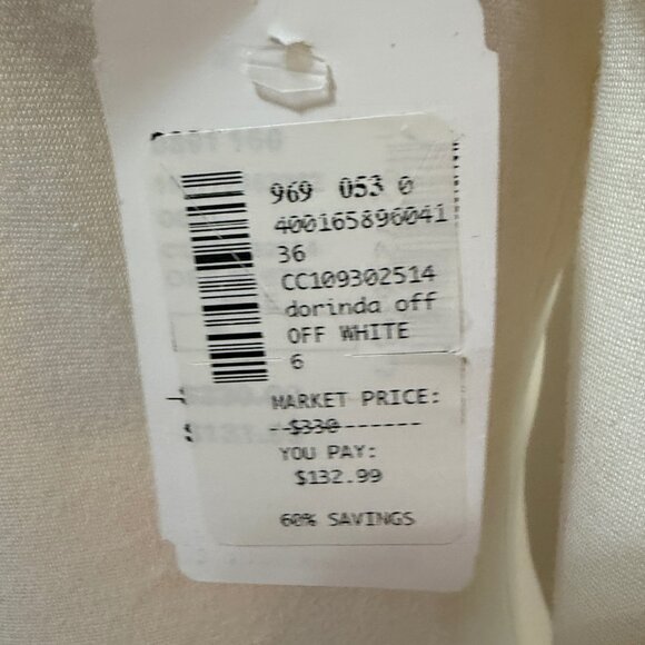 *NWT* Alice + Olivia White Off The Shoulder Midi Dorinda Dress - Size 6 - Picture 6 of 10